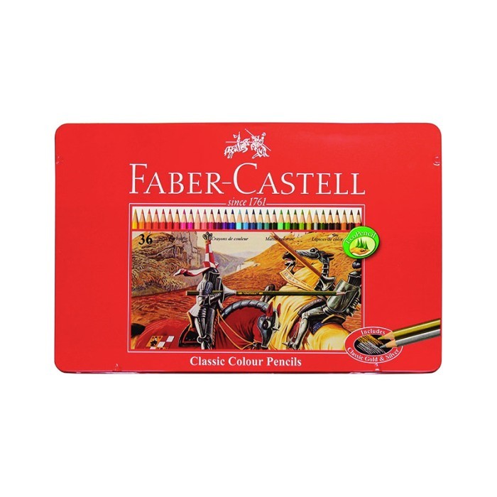 

FABER CASTELL Classic Colour Pencil Set 36 Tin Case