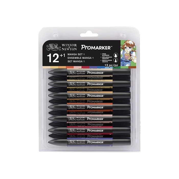 

Winsor & Newton ProMarker 12+1 Manga Set 1 Expansion Pack