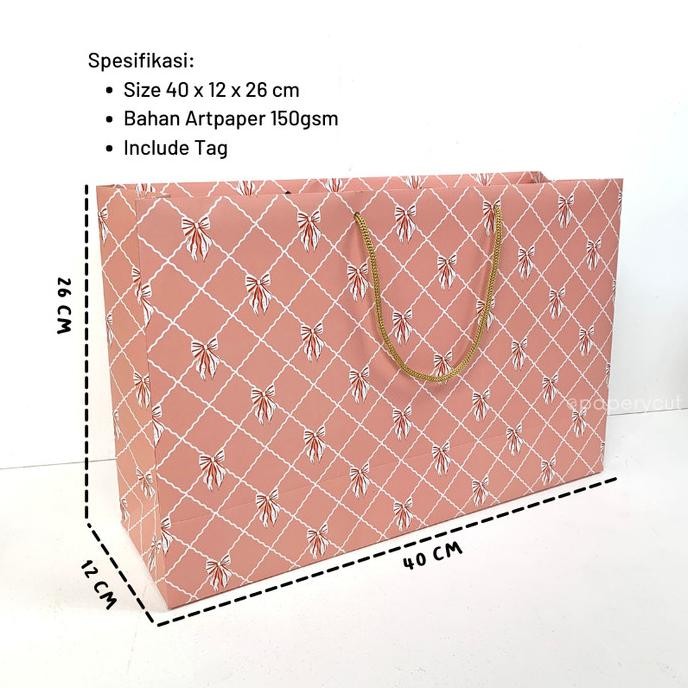 

paling diminati] Paperbag 15 x 10 x 25 cm 19 x 6 x 24 cm 40 x 12 x 26 cm Hampers Kado Box Natal/Christmas