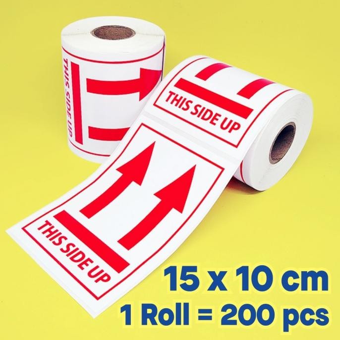 

STIKER LABEL THIS SIDE UP STICKER PENGIRIMAN 15 X 10 CM/1 ROLL/200 PCS