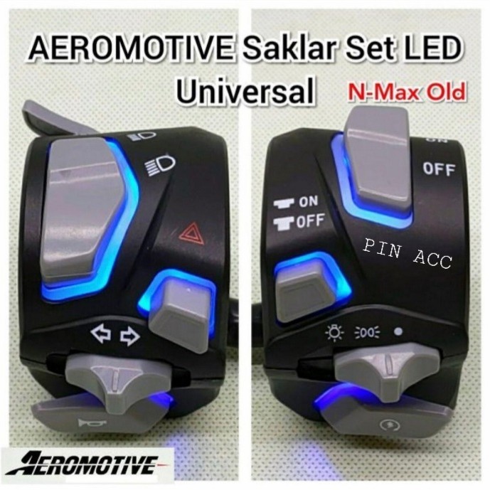 AEROMOTIVE Saklar Set RAINBOW LED Universal - PNP NMax Old Md Vietnam