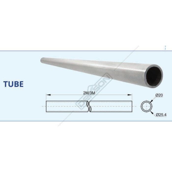 Pipa Stainless Tube Diameter 25 Mm 1 Inch Tebal 2 Mm OD 25 MM