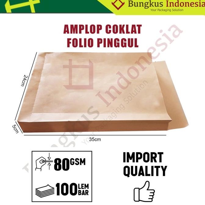 

Sale Amplop Coklat Folio Pinggul 24X35X5Cm