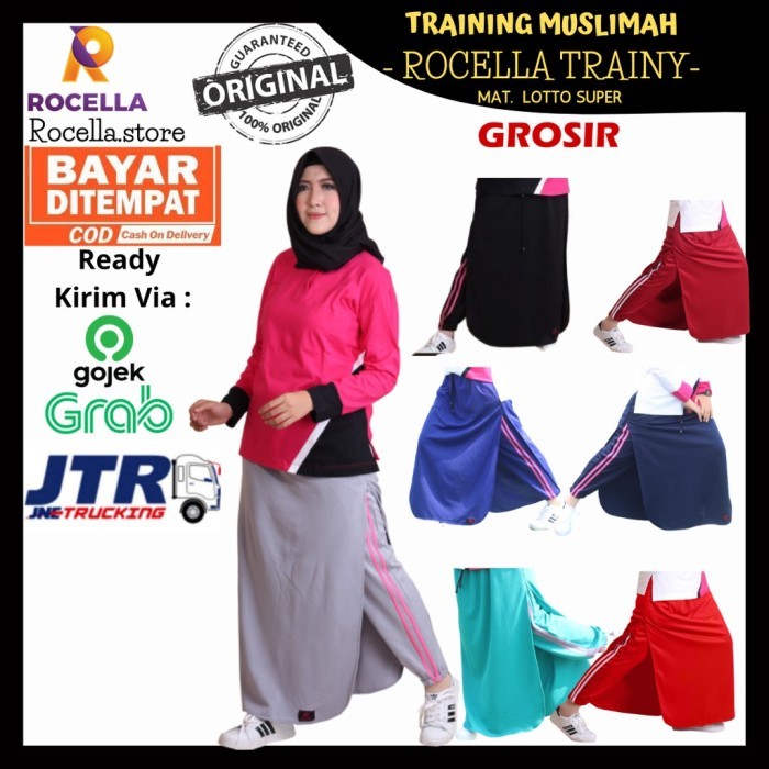 Rok Celana Olahraga Training Muslimah Wanita Syari Rocella Trainy Gros