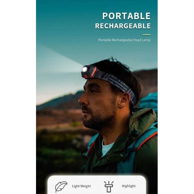 HEADLAMP 150 LUMEN NATUREHIKE NH00T002-D - SENTER KEPALA WATERPROOF