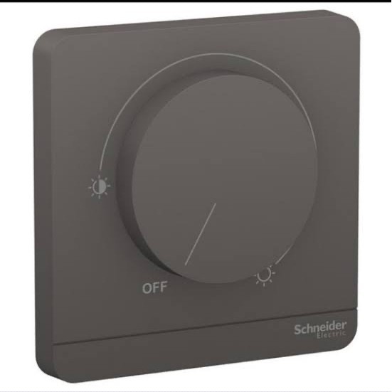 Saklar dimmer schneider avatar on avataron dark grey abu dimmable
