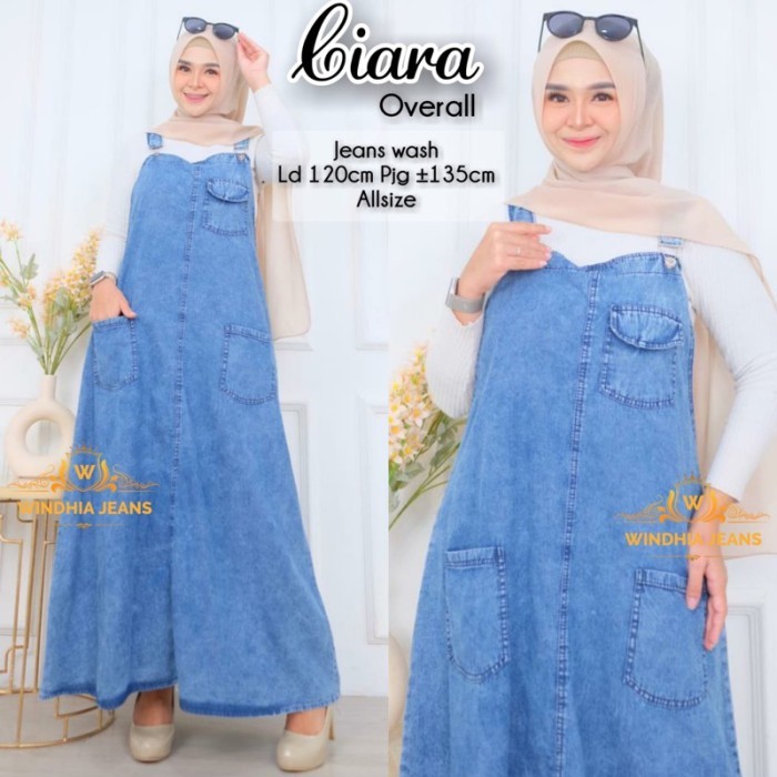 DAPATKAN CIARA OVERAL OVERALL ROK JEANS WANITA JUMBO BIG SIZE LD 120 FIT XXL WQL7