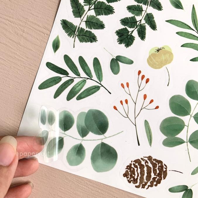 

paling diminati] JOURNALING - Sticker Dekorasi Transparant Flower Scrapbook Journal
