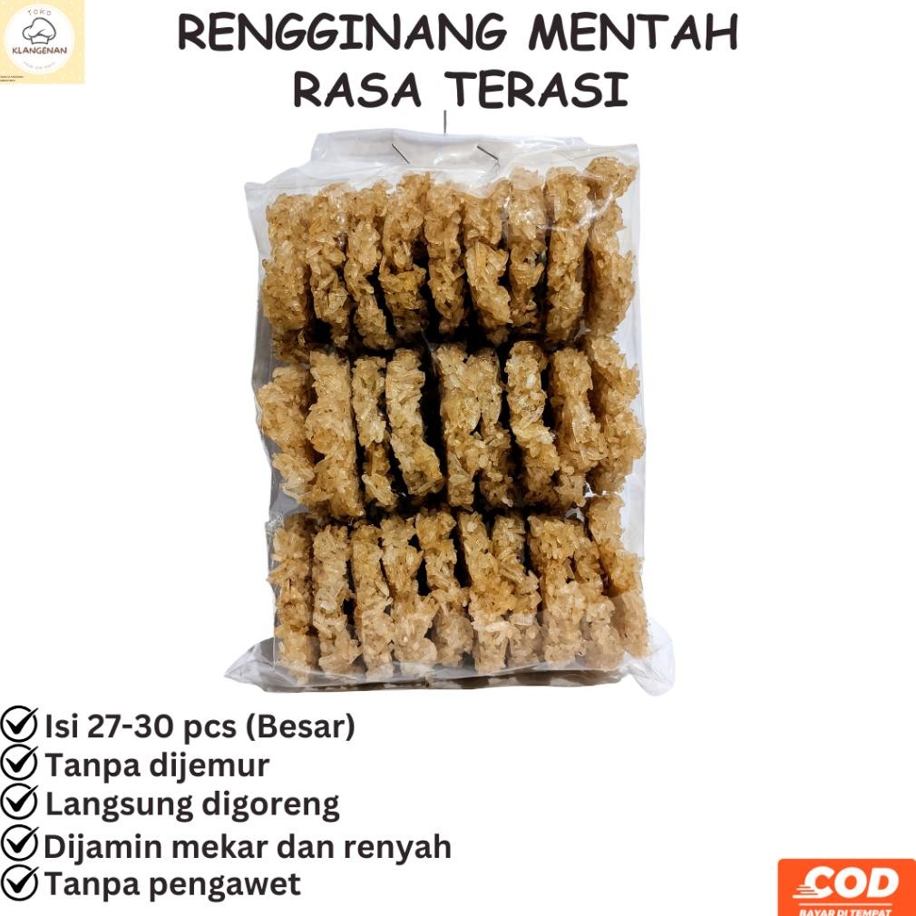 

Rengginang Mentah Ketan Asli Rasa Terasi Isi 27-30 Pcs Besar Kemasan 500 Gram Dijamin Mekar Siap Goreng