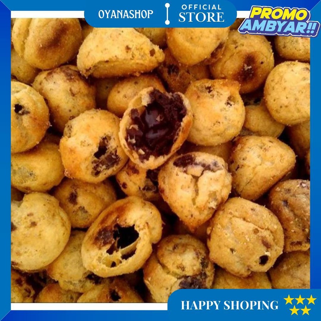 

(1Kg) Kue Soes Kering Isi Coklat / Kue Soes Coklat Ukuran 1Kg D Best Seller