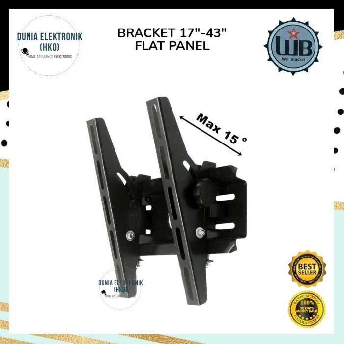 Ready BRACKET TV LCD WB HIJAU 17"-43" WALL BRACKET 17 - 43 INCH ADJUSTABLE