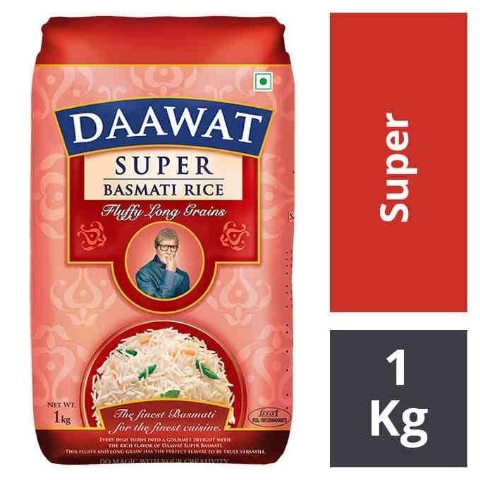 

Silahkan Order] DAAWAT SUPER BASMATI RICE 1KG / Beras Basmati Super / Beras India