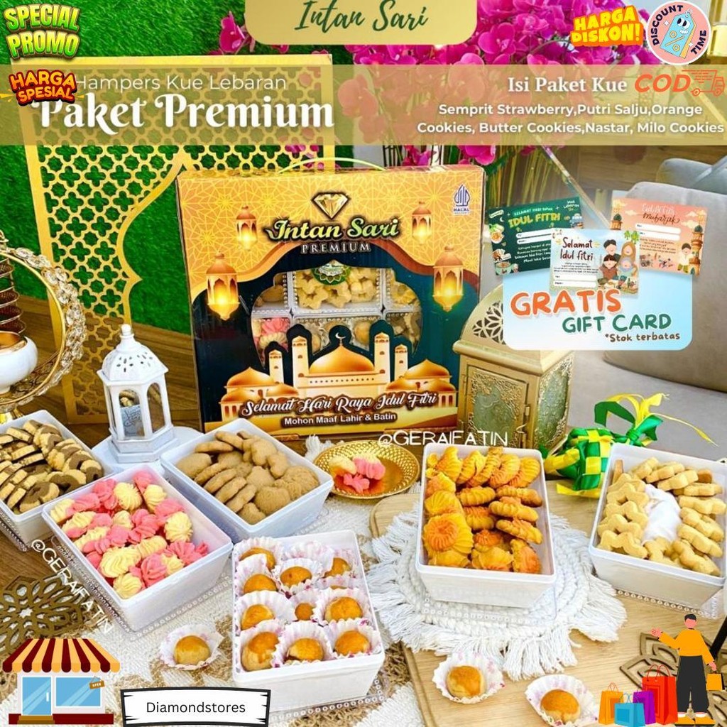 

Kue Lebaran Intan Sari Paket Kue Premium Kue Kering 6 Toples / Paket Kue Kering 2025 D Sale