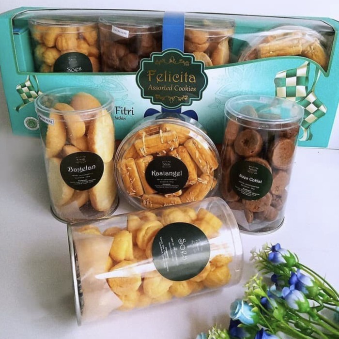 

New! Parcel Kue Lebaran / Idul Fitri Hampres Felicita 4- Green Box Lebaran
