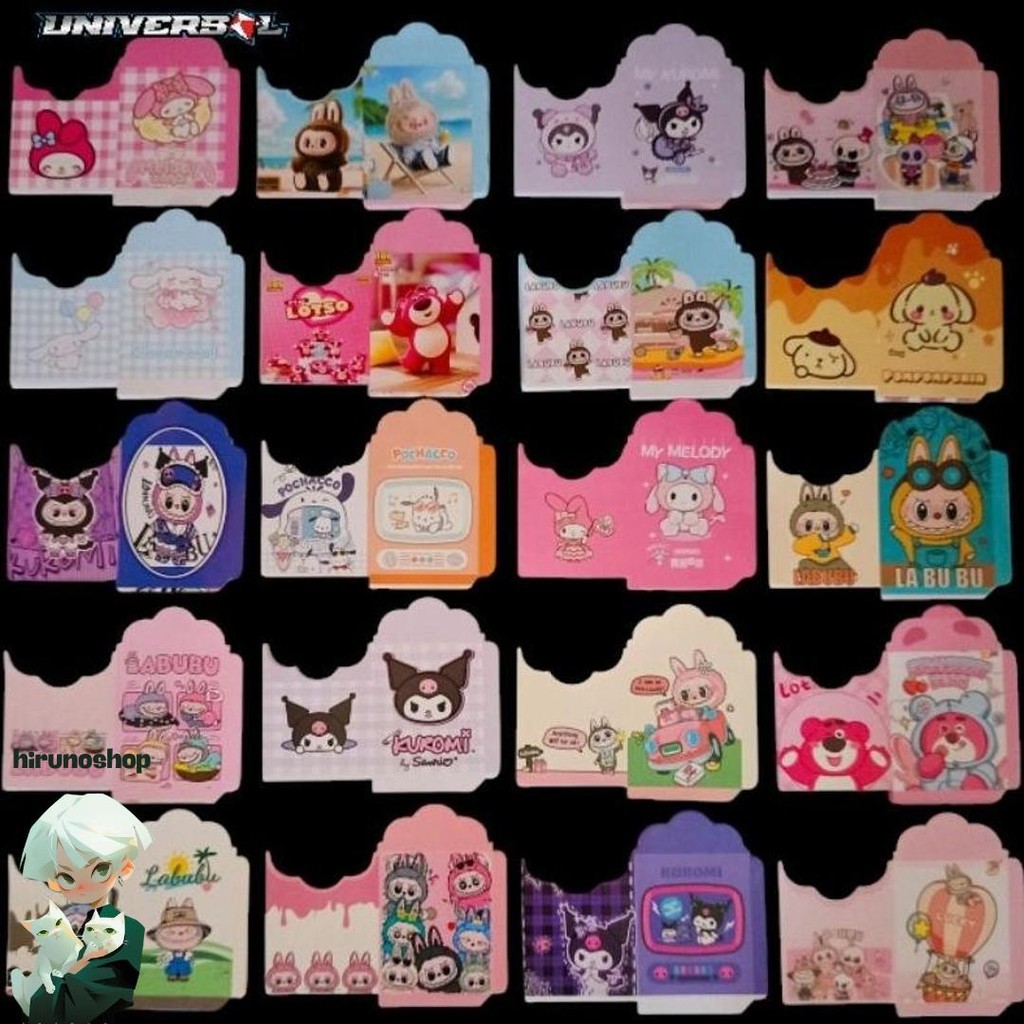 

Amplop Lebaran Labubu Mix Kuromi Ukuran Medium (7X12) Isi -+1000Lembar Labubu Kuromi Murah