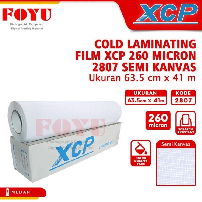 

Plastik Laminating Cold Dingin XCP 260 mic 63.5CMx41M Semi Kanvas 2807