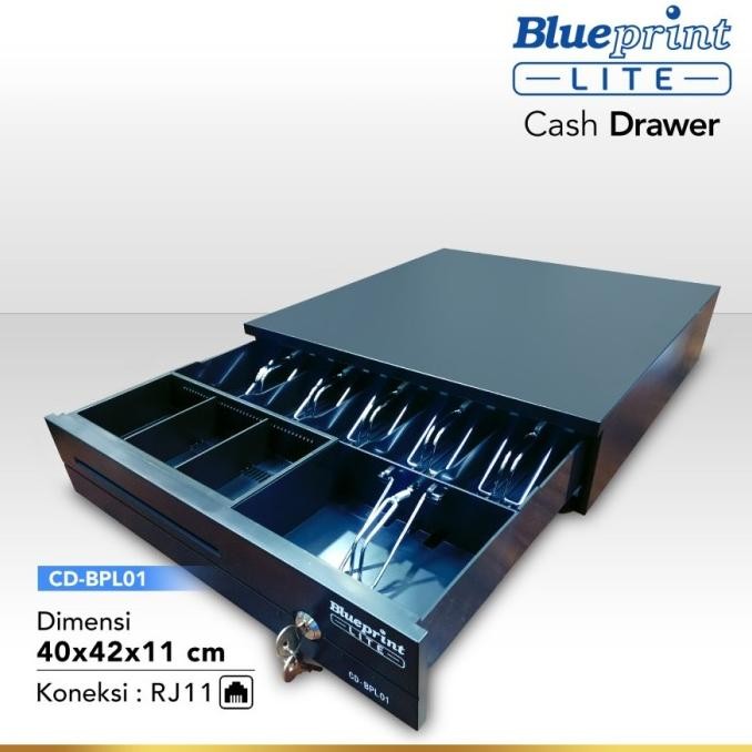 

TERMURAH - CASH DRAWER / LACI KASIR / LACI UANG BLUEPRINT CD-BPL01 40x42x11 Cm