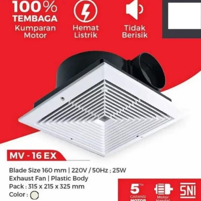 MASPION CEILING EXHAUST FAN PLAFON DENGAN CORONG  MV-16EX 16INCH