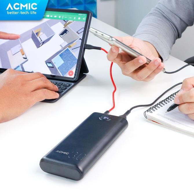 Acmic Digimax 30000Mah Digital Aicharge Power Bank (Qc4 + Pd + Vooc) Original Dan Terpercaya