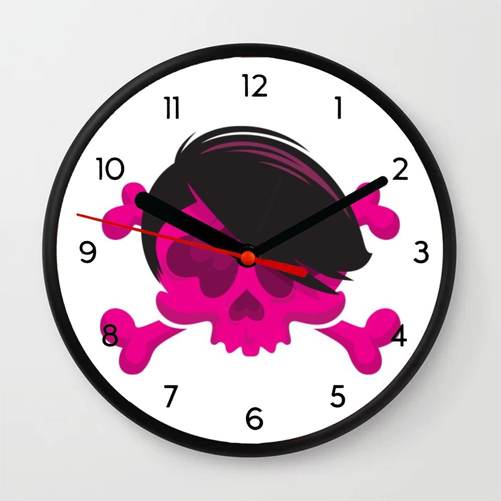 Jam Dinding Emo cartoon skull 20CM