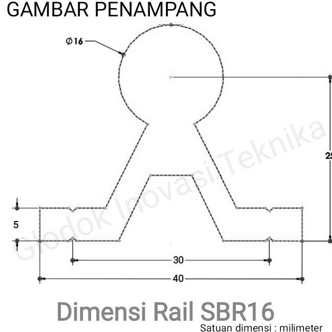 Paket Set Rail Guide Linear Sbr16 Sbr 16 Shaft + 4 Block Sbr16Uu Original Dan Terlaris