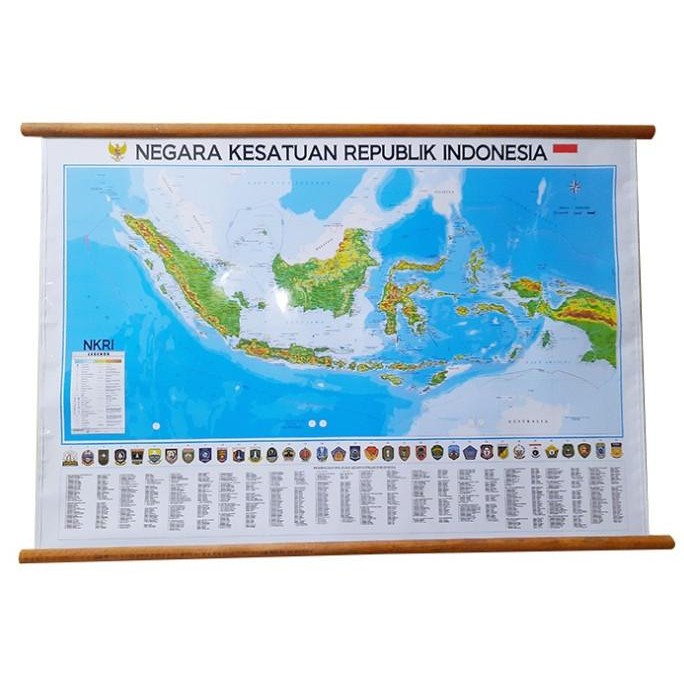 

|| PROMO BUKU / Peta Indonesia (Bingkai) Negara Kesatuan Republik Indonesia (NKRI) DISKON