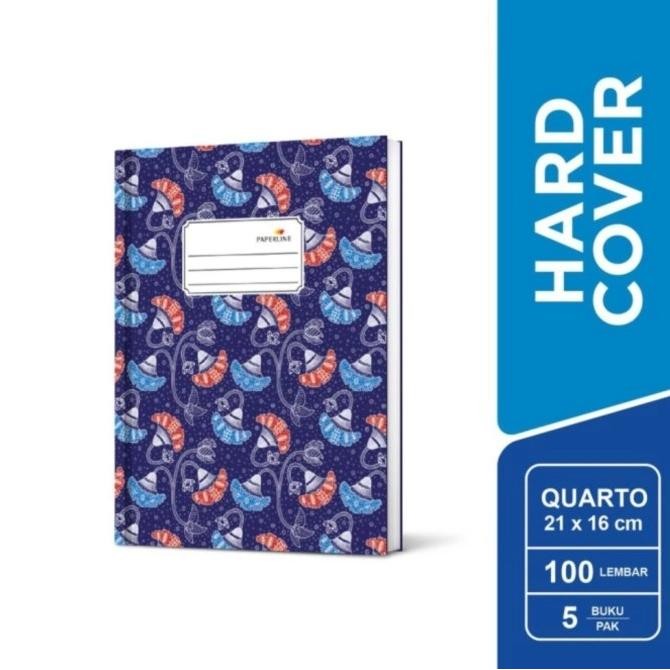 

Paperline Buku Tulis HARD COVER Quarto 50 100 200 Lembar A5 Kuarto Q Garis Kantor Catatan Bergaris A5