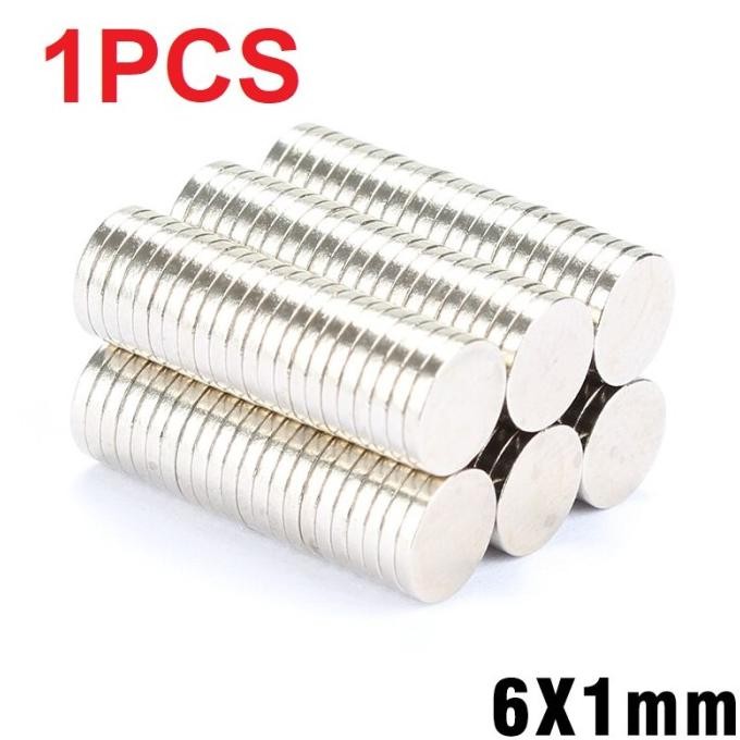 

hanya disini] Strong Magnet Neodymium 6x1mm Silinder 6x1 mm N52 Coin Mini 6mm 6 x 1