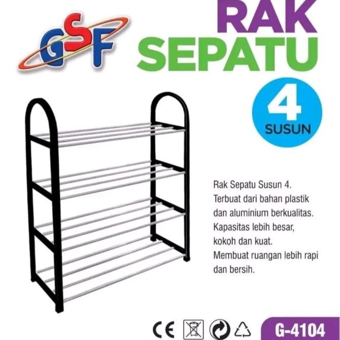 *:*:*:*:*] RAK SEPATU SUSUN 4 ZIGZAG, RAK SANDAL/SEPATU SUSUN 4 ALUMINIUM PLASTIK