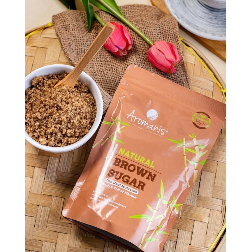 

Produk Unggulan] Aromanis Natural Brown Sugar Gula Merah Tebu Molasses 250gr