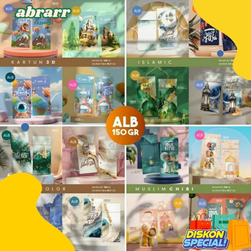 

Amplop Lebaran Murah (Isi 100Pcs) | Bahan Aster 150Gr | Isi 4 Desain (Sesuai Tema) | Grosir Amplop Diskon