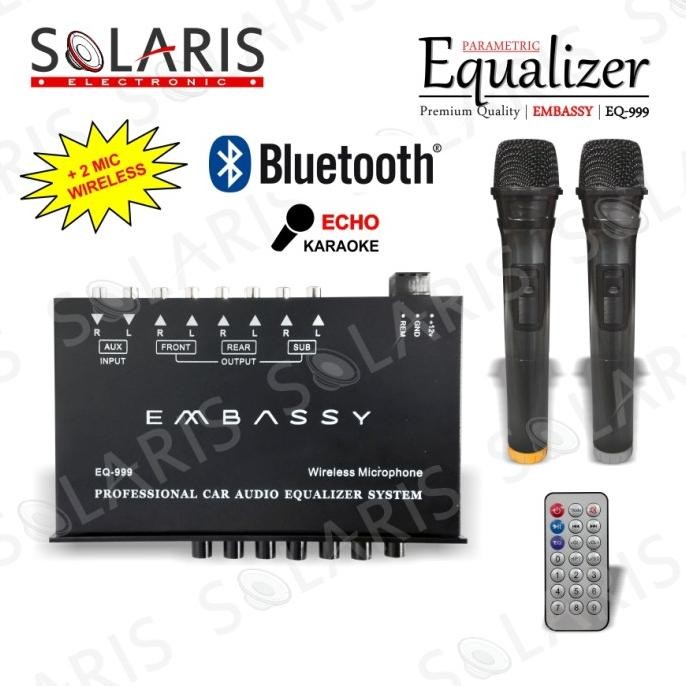 Parametric Equalizer Mobil Bluetooth Mic Wireles EMBASSY EQ-999 Preamp Terlaris