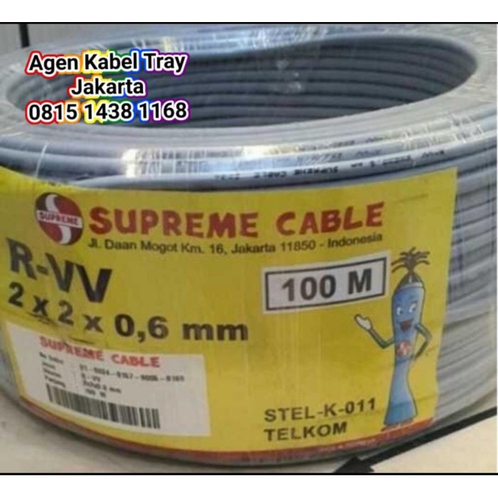 SUPREME ITC 2 X 2 X 0.6MM @100MTR - KABEL TELPON 2 PAIR - PVC INDOOR