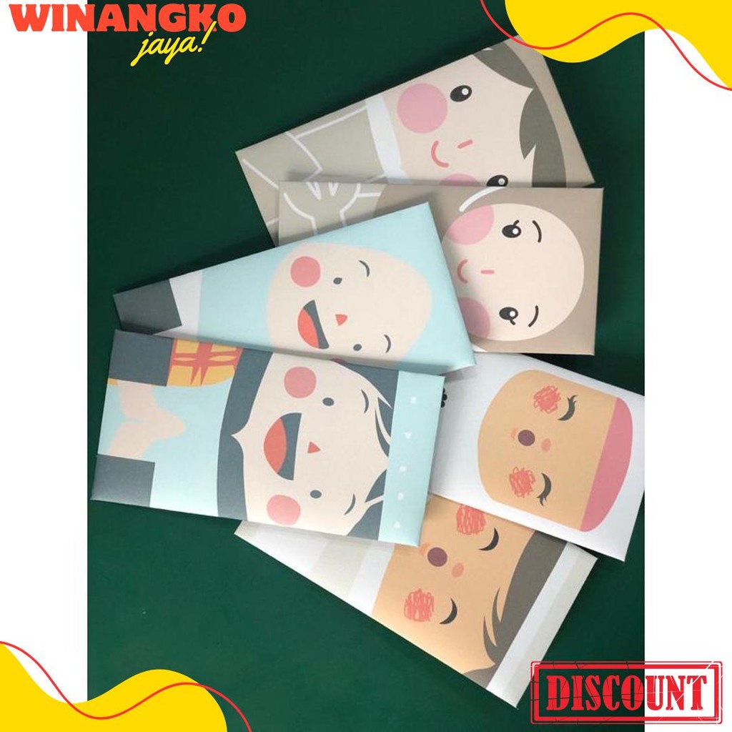 

6 Pcs Amplop Lebaran Idul Fitri Lucu / Amplop Thr Lebaran Karakter Anak Ready Stock Terlaris! Produk Ini Banyak Dicari