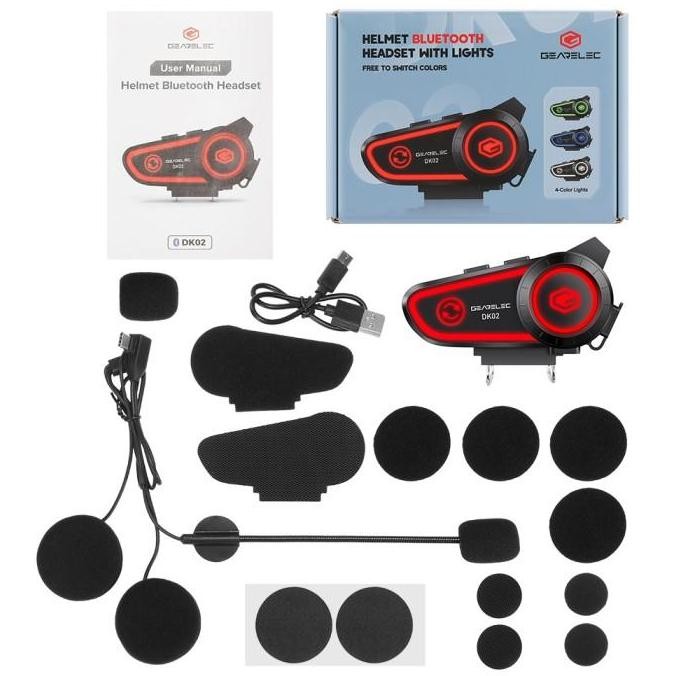 BLUETOOTH INTERCOM HELM GEARELEC | BLUETOOTH HELM INTERKOM ( WATER PROOF ) Headset INTERCOM Terlaris