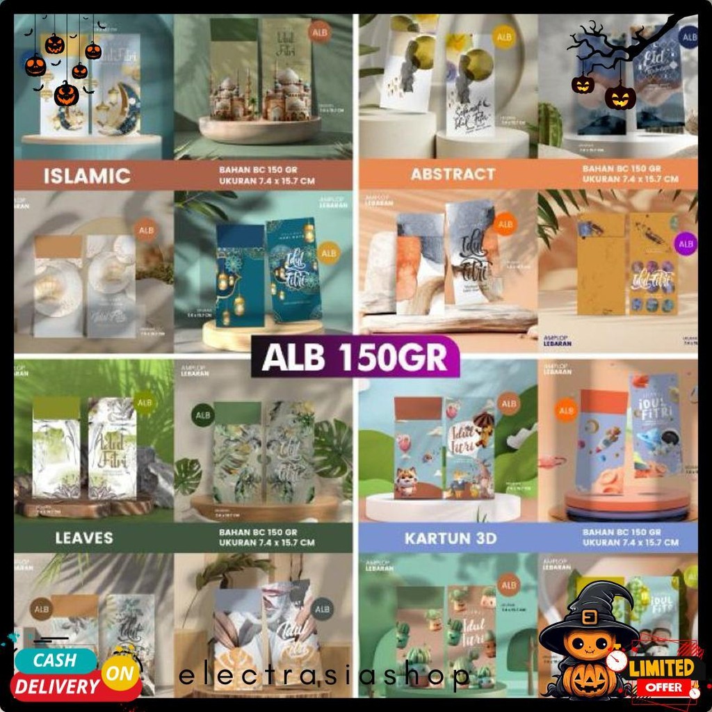 

Amplop Lebaran Murah (Isi 100Pcs) | Bahan Aster 150Gr | Isi 4 Desain (Sesuai Tema) | Grosir Amplop Terlengkap Dan Termurah