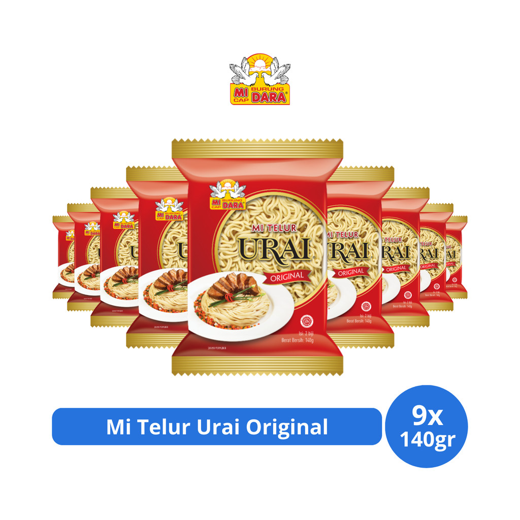 

Burung Dara Mi Telur Urai Original 140gr x 9 pcs