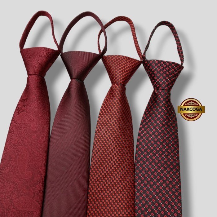 dasi merah moron mewah dasi zipper resleting dasi instan siap pakai