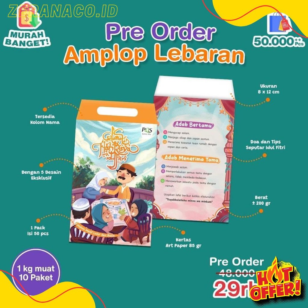 

Amplop Lebaran 2025 - Isi 50Pcs [Pustaka Hulwah] Flash Sale! Diskon Hingga 70%
