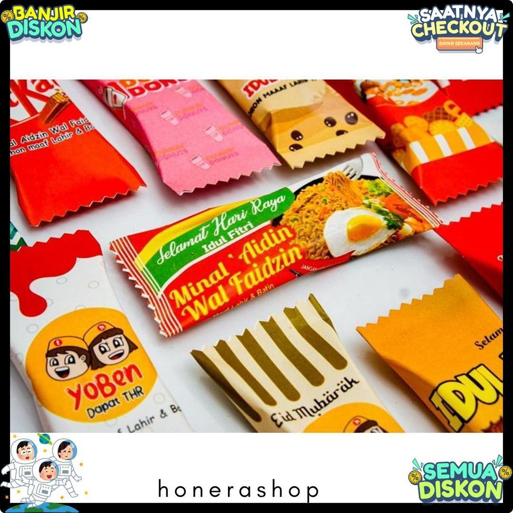 

50Pcs Amplop Lebaran Permen Amplop Viral Aestetik Angpao Murah Diskon