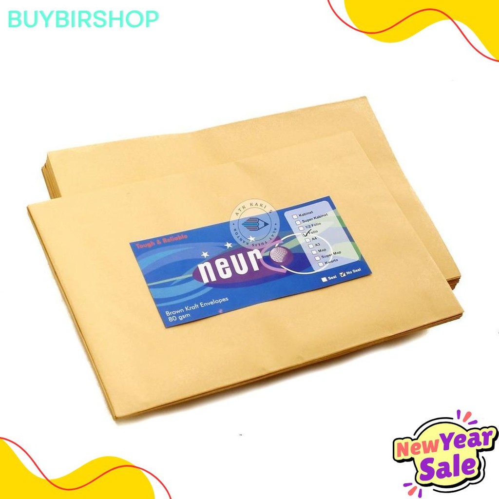 

Neuro - Amplop Coklat Ukuran Folio Non Seal - Pack Terlaris! Produk Ini Banyak Dicari