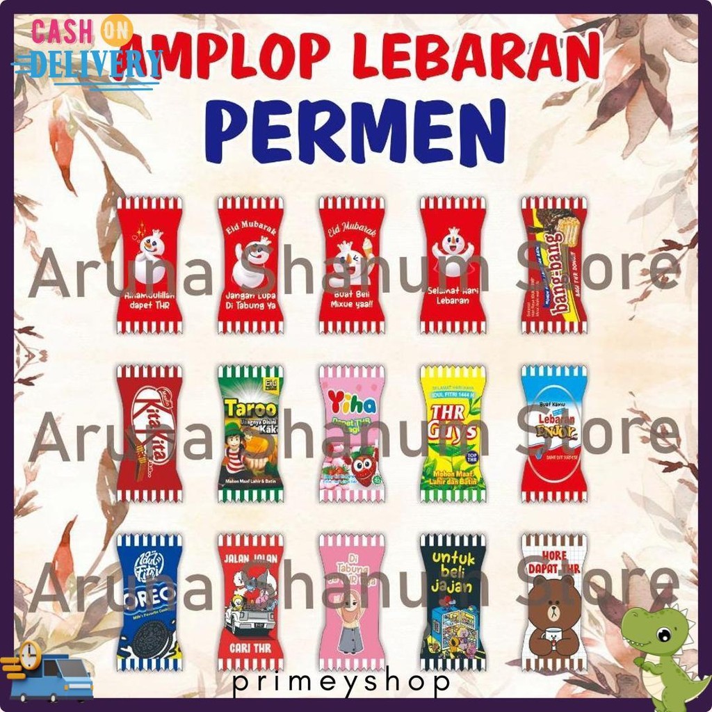 

Grosir 100 Pcs Amplop Lebaran Motif Permen Diskon Setengah Harga