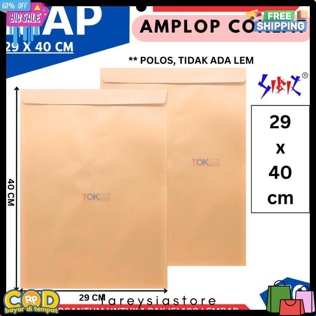 

Amplop Coklat Map ( 29X40Cm ) Diskon