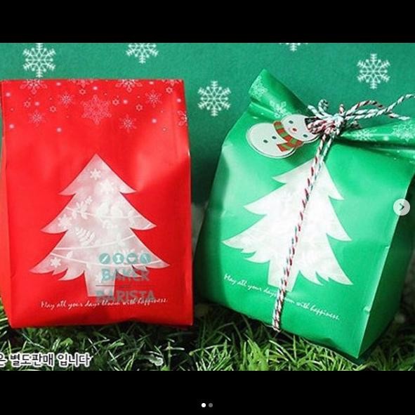 

^^^^^] Xmas Cookies Bag RED / GREEN (10pcs per pack)