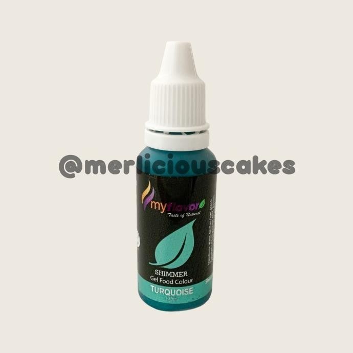 

Termantab] My Flavor Turquoise Shimmer for Cake Painting Pewarna Makanan Halal
