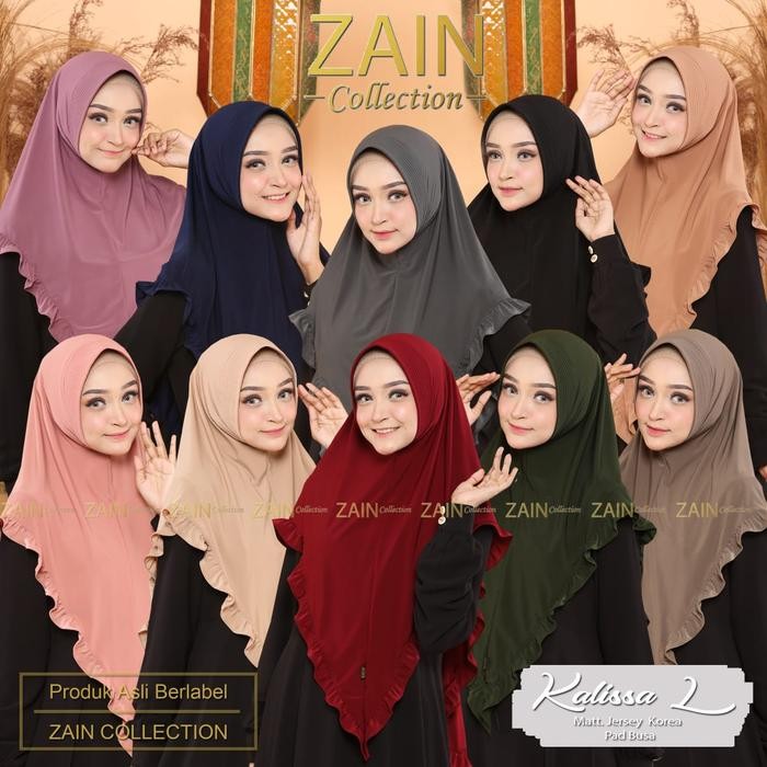 ZAIN - Khalisa L Rekomendasi kerudung bergo jumbo syar'i Bahan jersey / Bergo jumbo syar'i Variasi