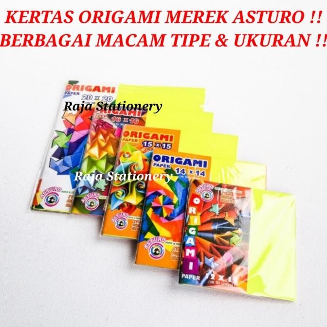 

Asturo Kertas Origami 12x12 14x14 15x15 16x16 20x20 Lipat Metalik