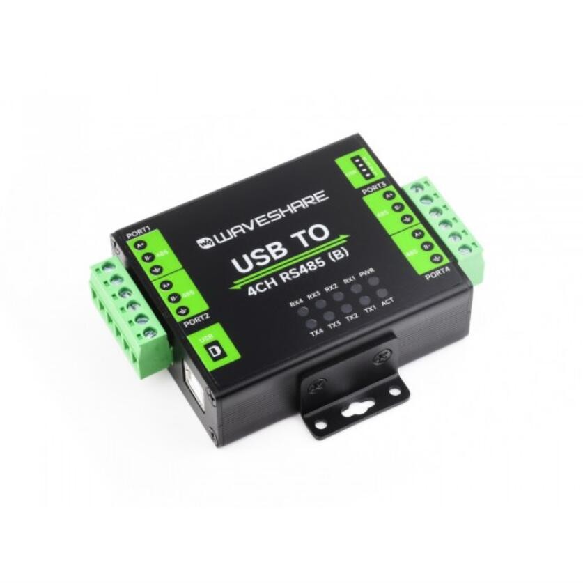 TERBARU Industrial Isolated USB To 4Ch RS485 Converter (B) 26545 CH344L Chip, Multi Protection Circu