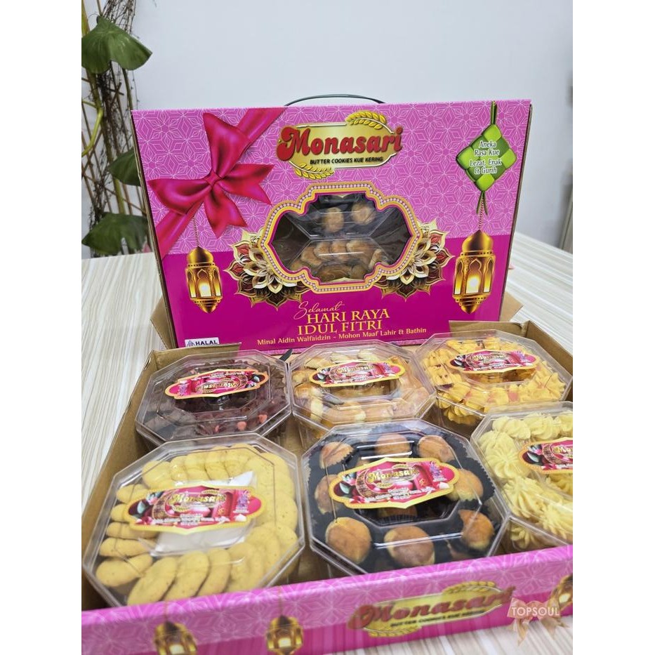 

Terbatas Monasari Pink - Paket 6 Kue Kering Bingkisan Eid Mubarak Parcel Lebaran Hampers Hadiah Gift Box Idul Fitri Lebaran!