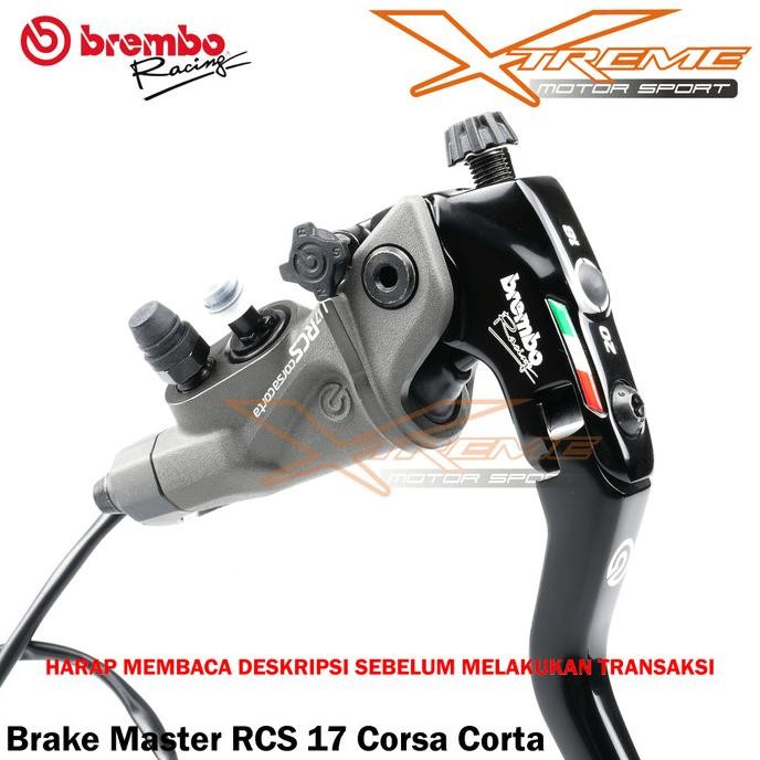Master Rem Brembo Rcs 17 Kanan Corsa Corta Universal Original Brembo Italy
